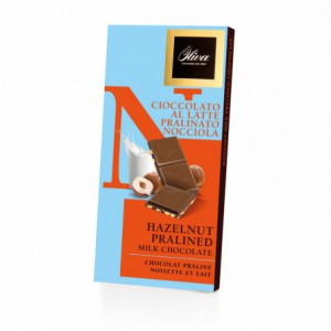 Tavoletta di Cioccolato al Latte Pralinato Nocciola - Oliva Cioccolato