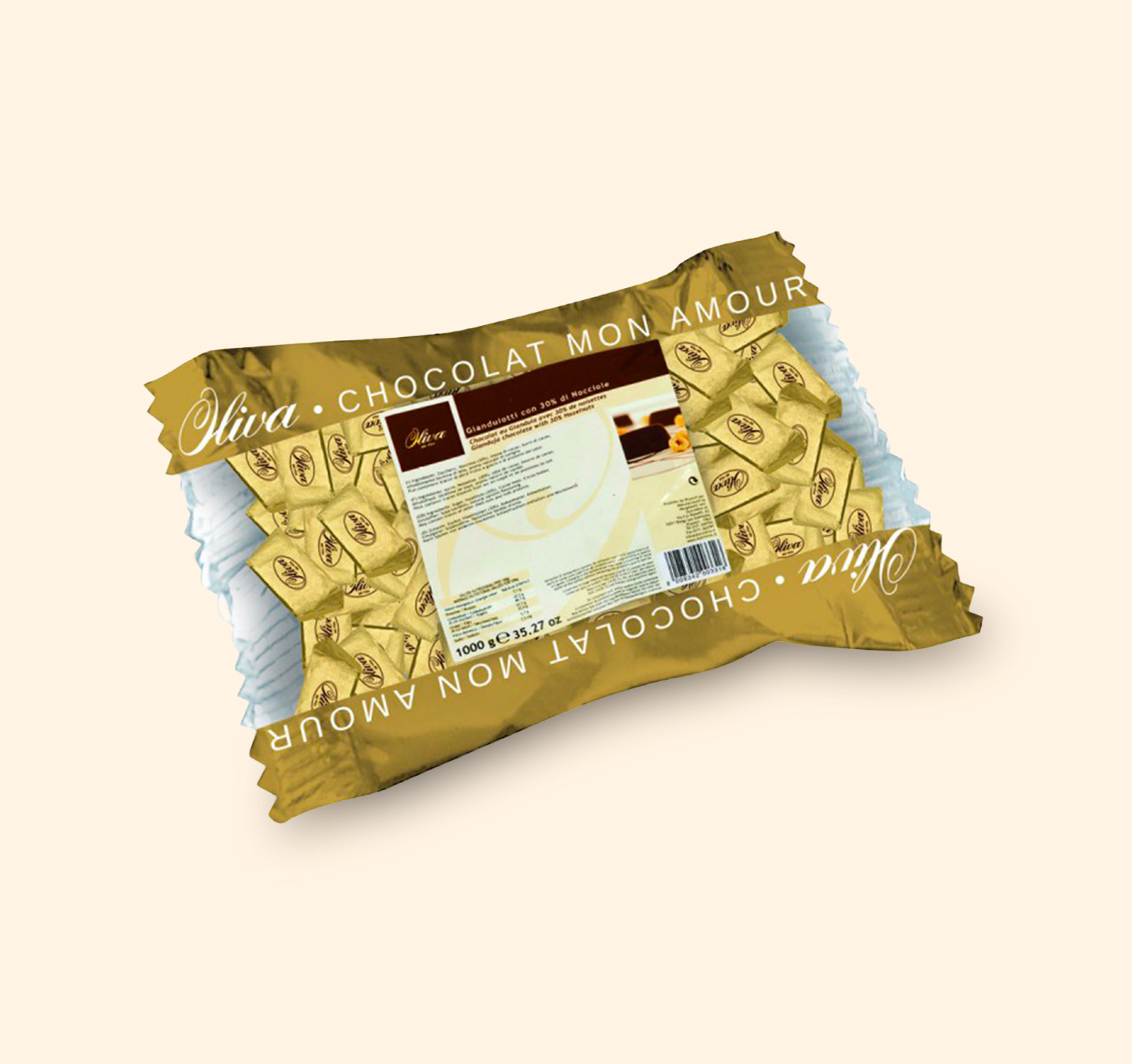 Busta cuscino - Gianduiotti classici 30% nocciole